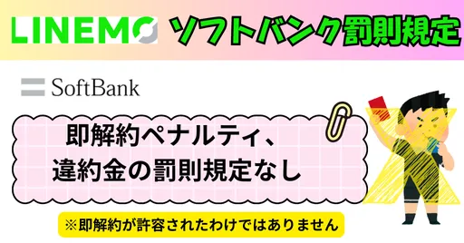 ソフトバンクからLINEMO乗り換え罰則規定