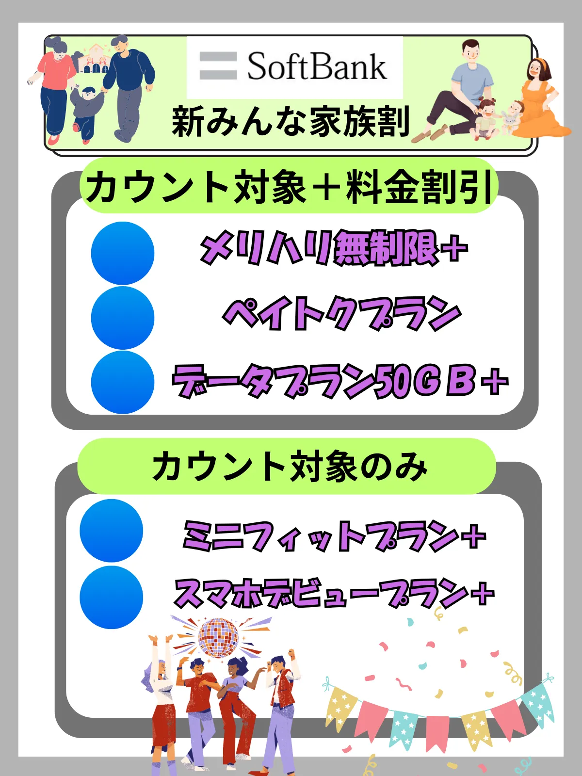LINEMO新みんな家族割カウント対象