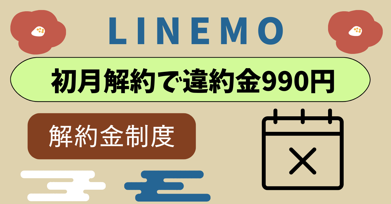 LINEMO　違約金990円